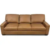 9950 Sofa in Poncho Camel Brown Top Grain Leather